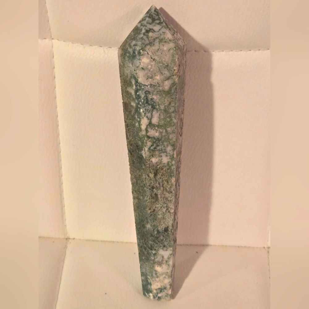 Gorgeous Moss Agate  Gemstone Wand